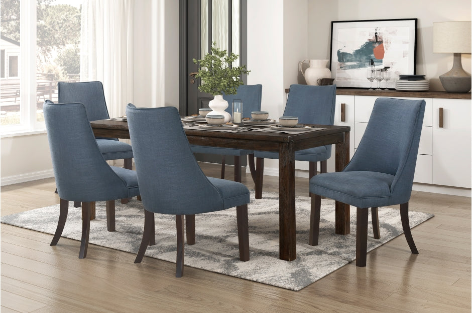 Paulson 7pcs Dining Set DARK BROWN