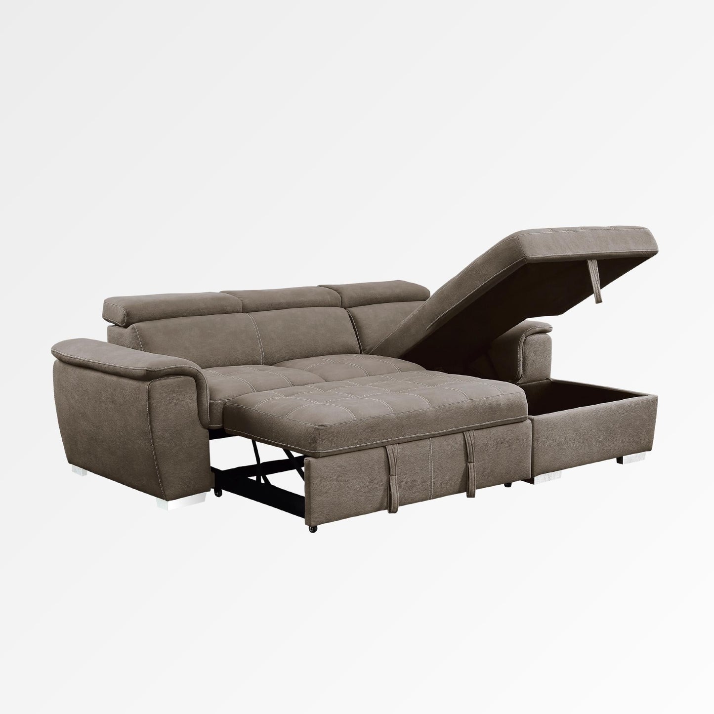 FERRIDAY 2-Piece Sleeper Sectional (Grey)