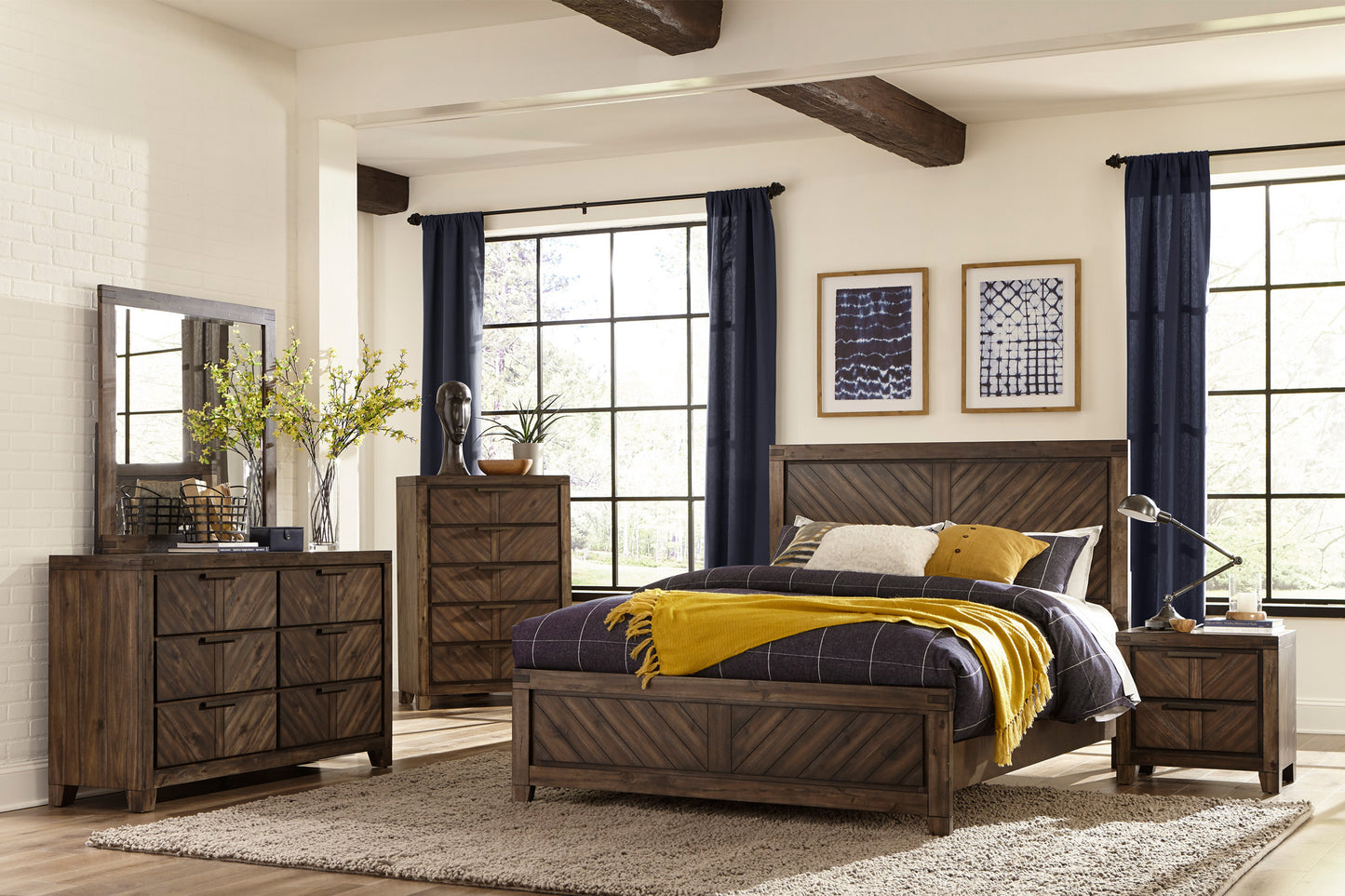 Parnell Queen Bed DISTRESSED EXPRESSO