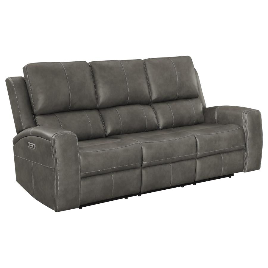 Brickson Triple Power Reclining Sofa CHARCOAL