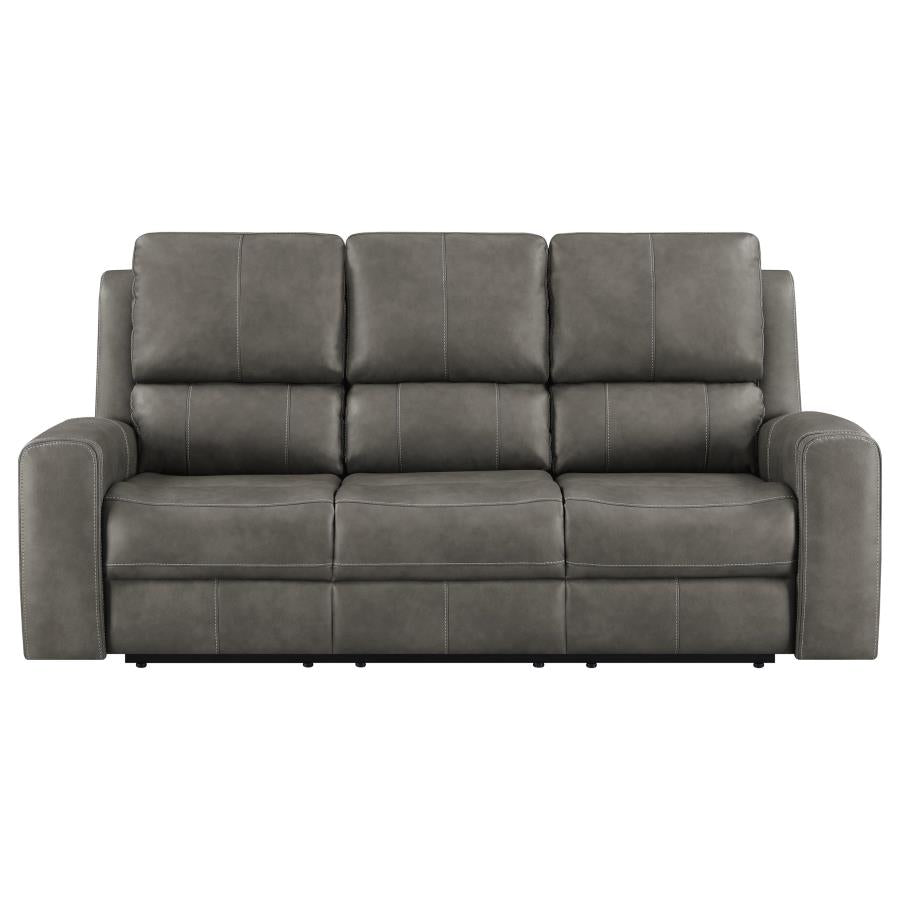 Brickson Triple Power Reclining Sofa CHARCOAL