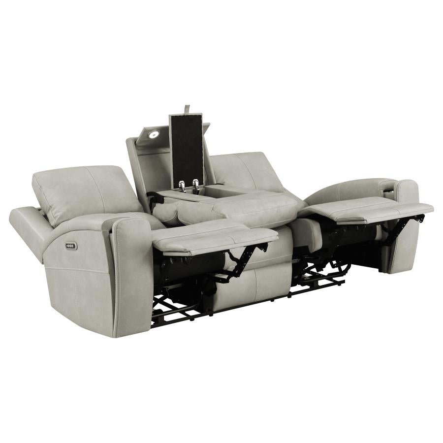 Brickson Triple Power Reclining Sofa GREY