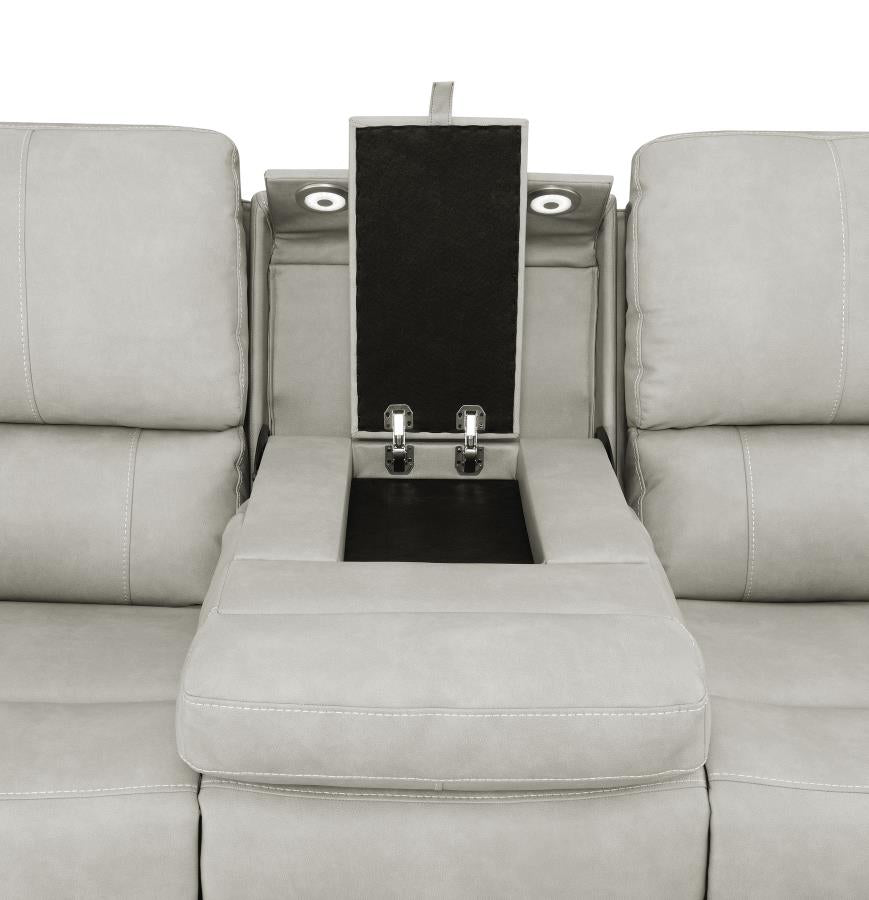 Brickson Triple Power Reclining Sofa GREY