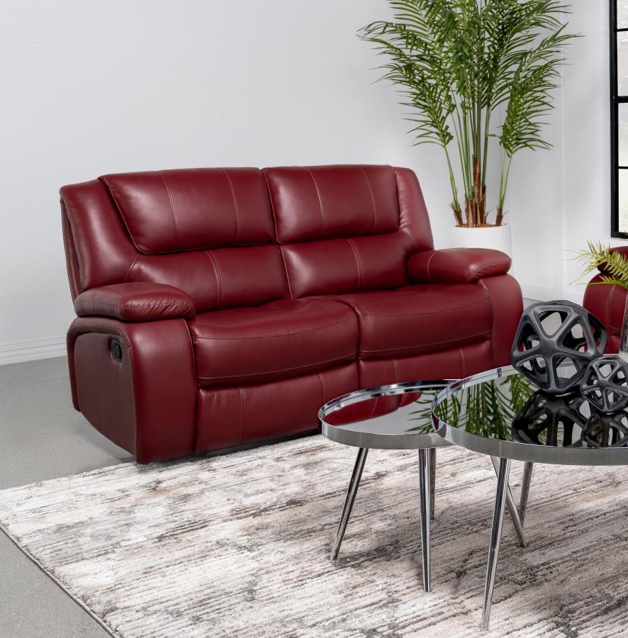Camilla Reclining Loveseat RED