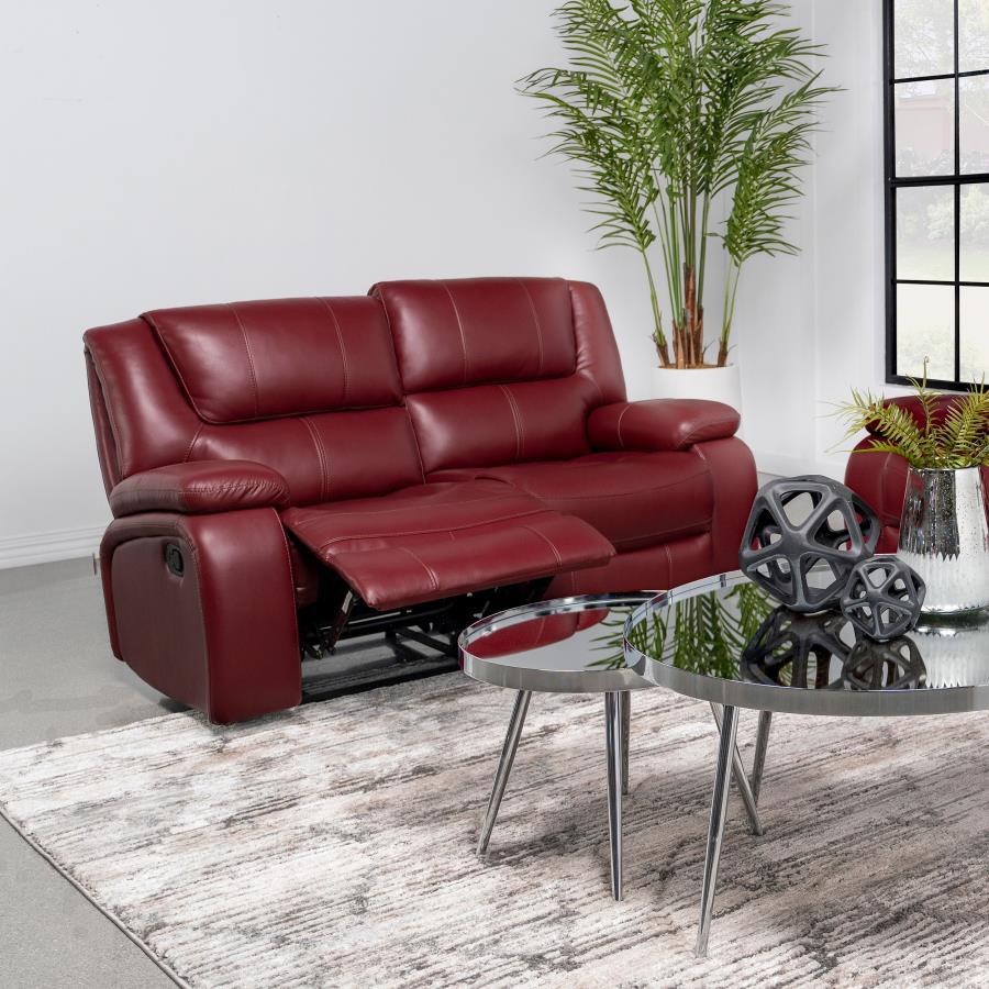 Camilla Reclining Loveseat RED