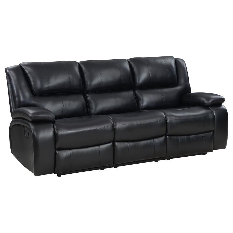 Camila Reclining Sofa BLACK