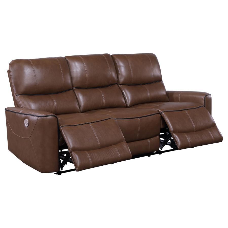 Greenfield Reclining Sofa SADDLE BROWN