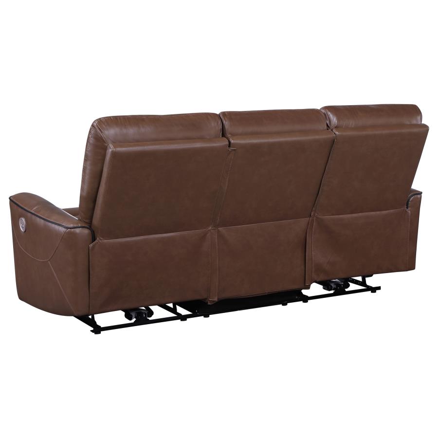 Greenfield Reclining Sofa SADDLE BROWN