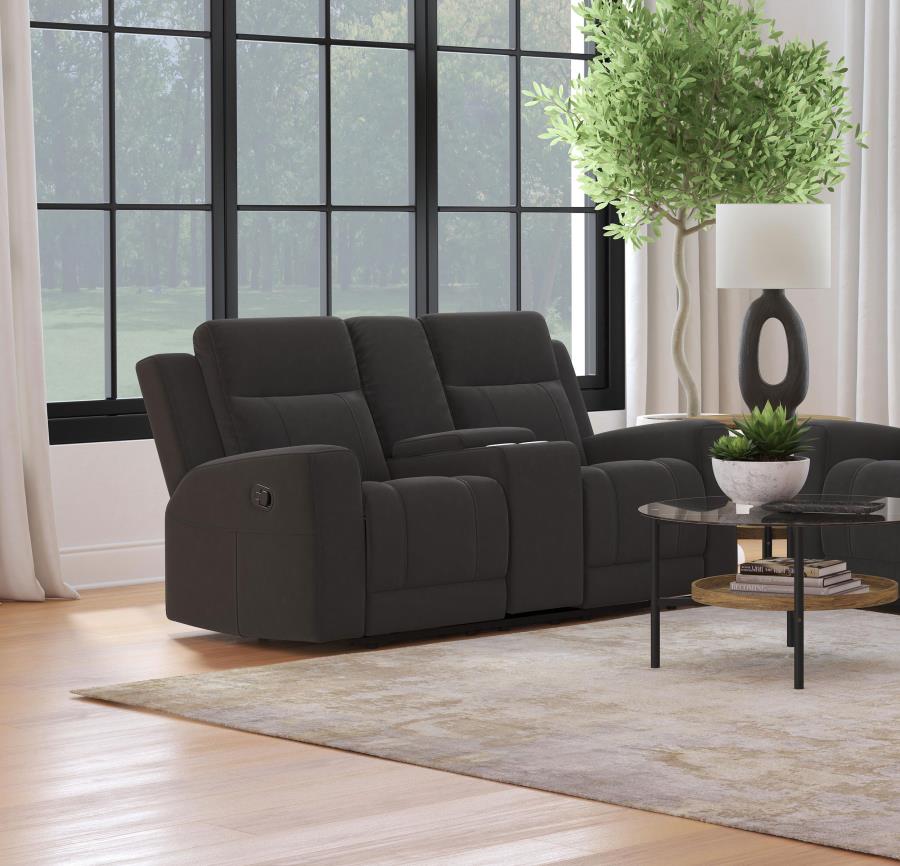 Brentwood Reclining Loveseat DARK CHARCOAL