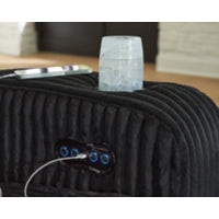 Forest Lake PWR REC Sofa with ADJ Headrest BLACK