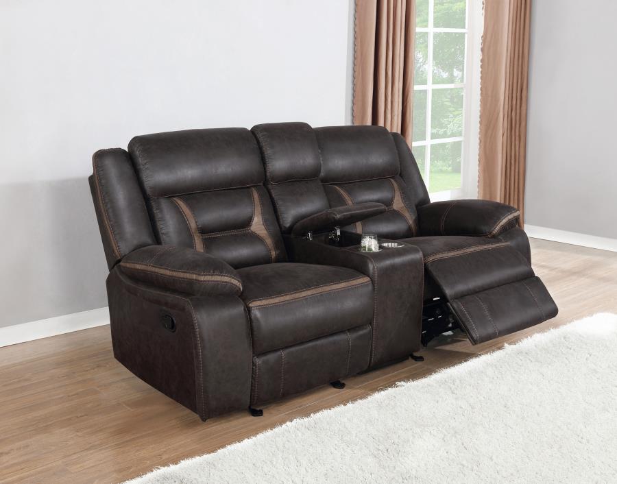 Greer Reclining Loveseat BROWN