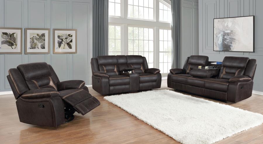 Greer Reclining Loveseat BROWN