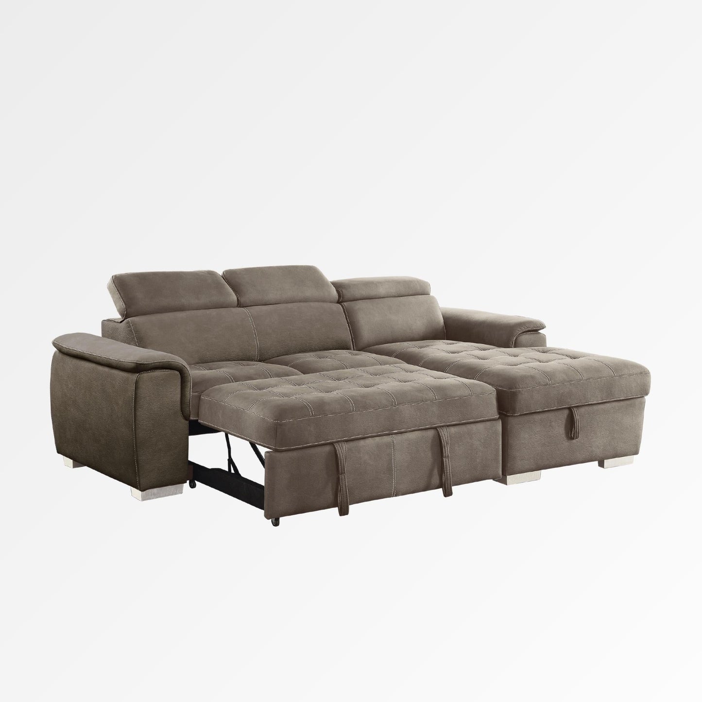 Connor 2-Piece Sleeper Sectional (Grey)