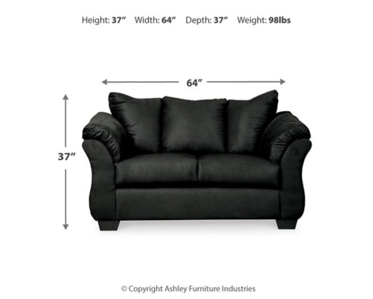 Darcy Loveseat BLACK