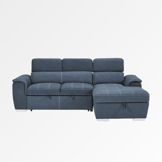FERRIDAY 2-Piece Sleeper Sectional (Blue)
