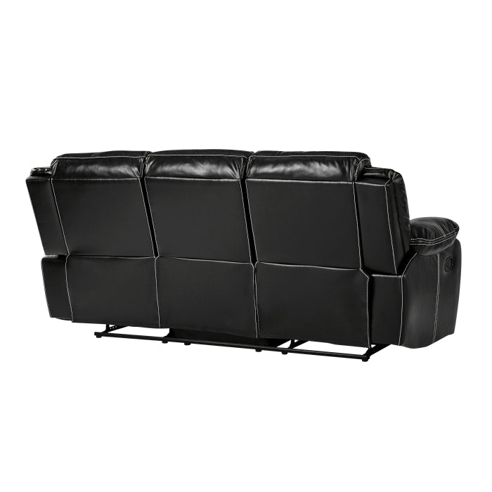 Bastrop Reclining Sofa BLACK VINYL