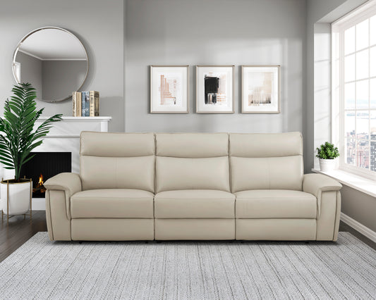 Maroni Xtra Large Power Reclining Sofa TAUPE LEATHER