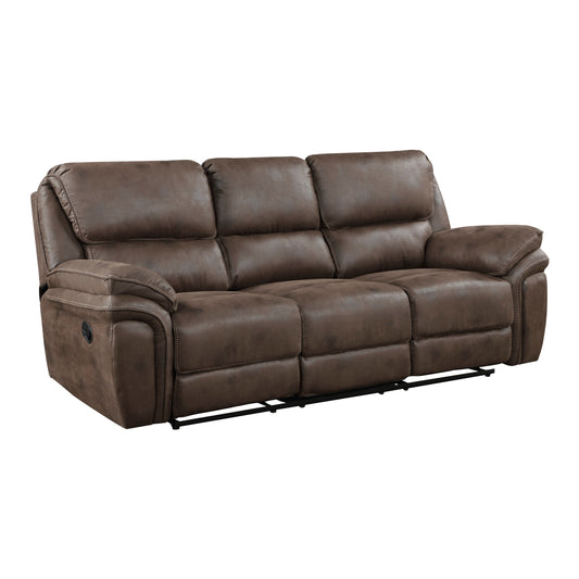 Proctor Reclining Sofa BROWN MICROFIBER