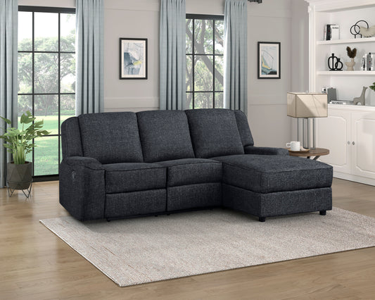 Monterey Reclining Sofa Chaise EBONY