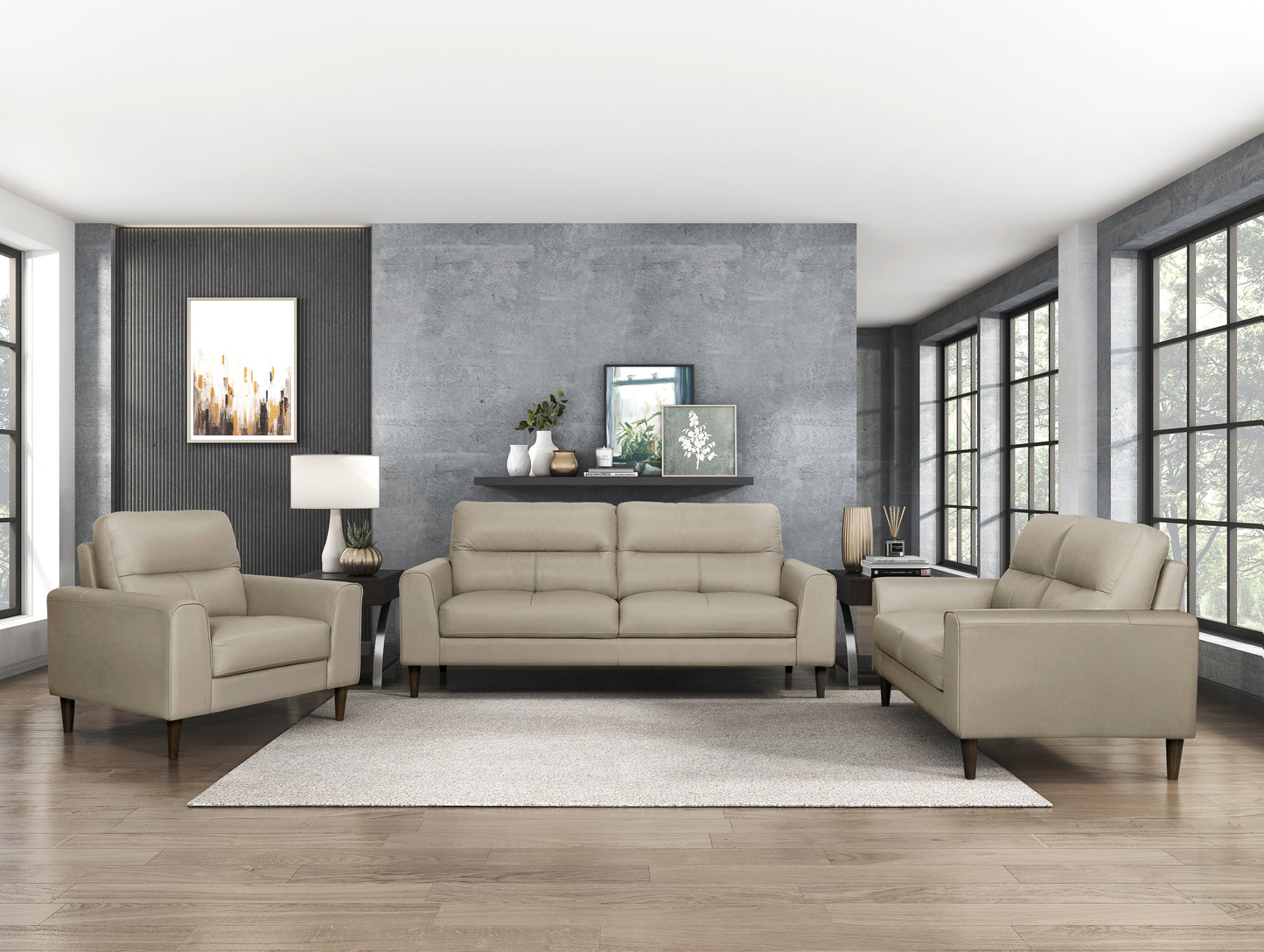 Lewes Sofa LATTE LEATHER