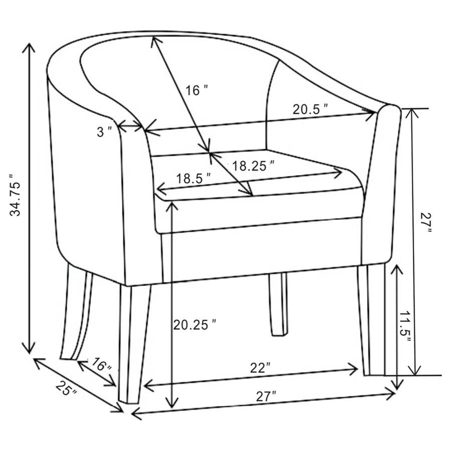 Jansen Accent Chair GREY/BLACK