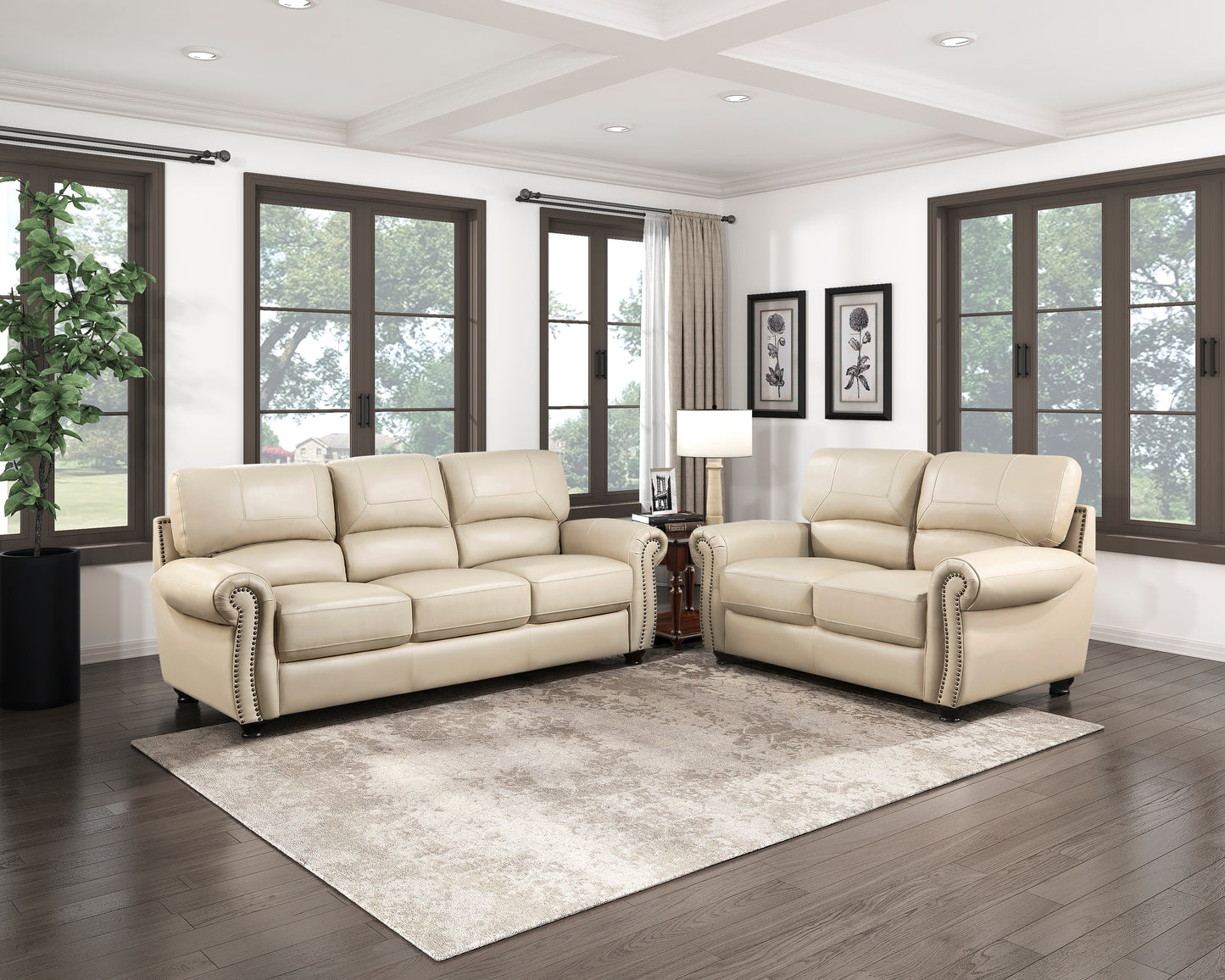 Foxborough Sofa CREAM LEATHER