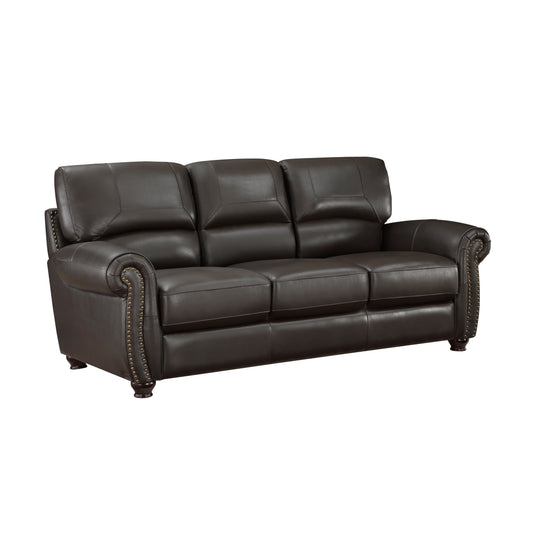 Foxborough Sofa DARK BROWN LEATHER