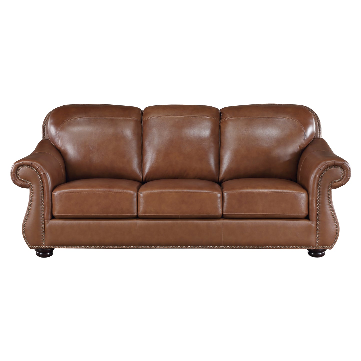 Attleboro Sofa CAMEL BROWN LEATHER