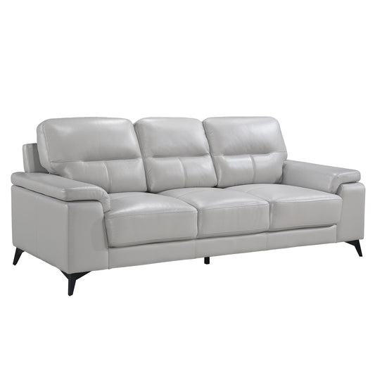 Mischa Sofa SILVER GREY LEATHER