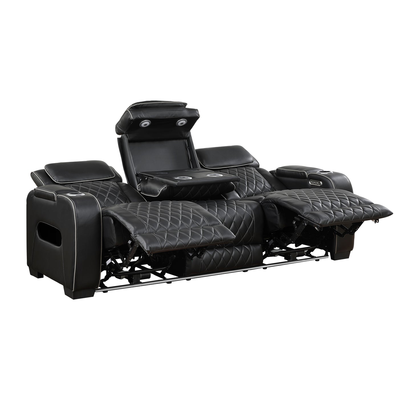Fairway Power Reclining Sofa BLACK VINLY