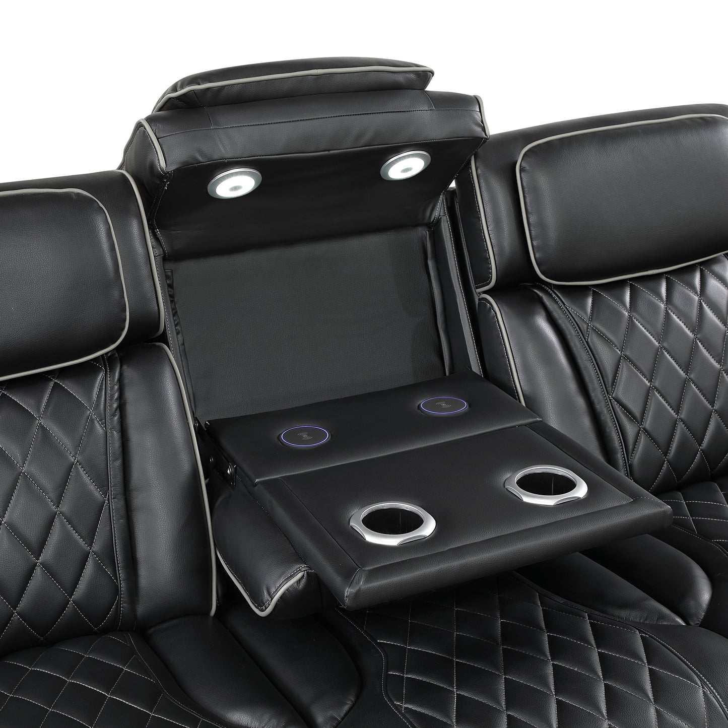 Fairway Power Reclining Sofa BLACK VINLY