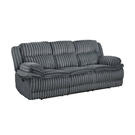 Goodland Reclining Sofa DARK GREY CORDUROY