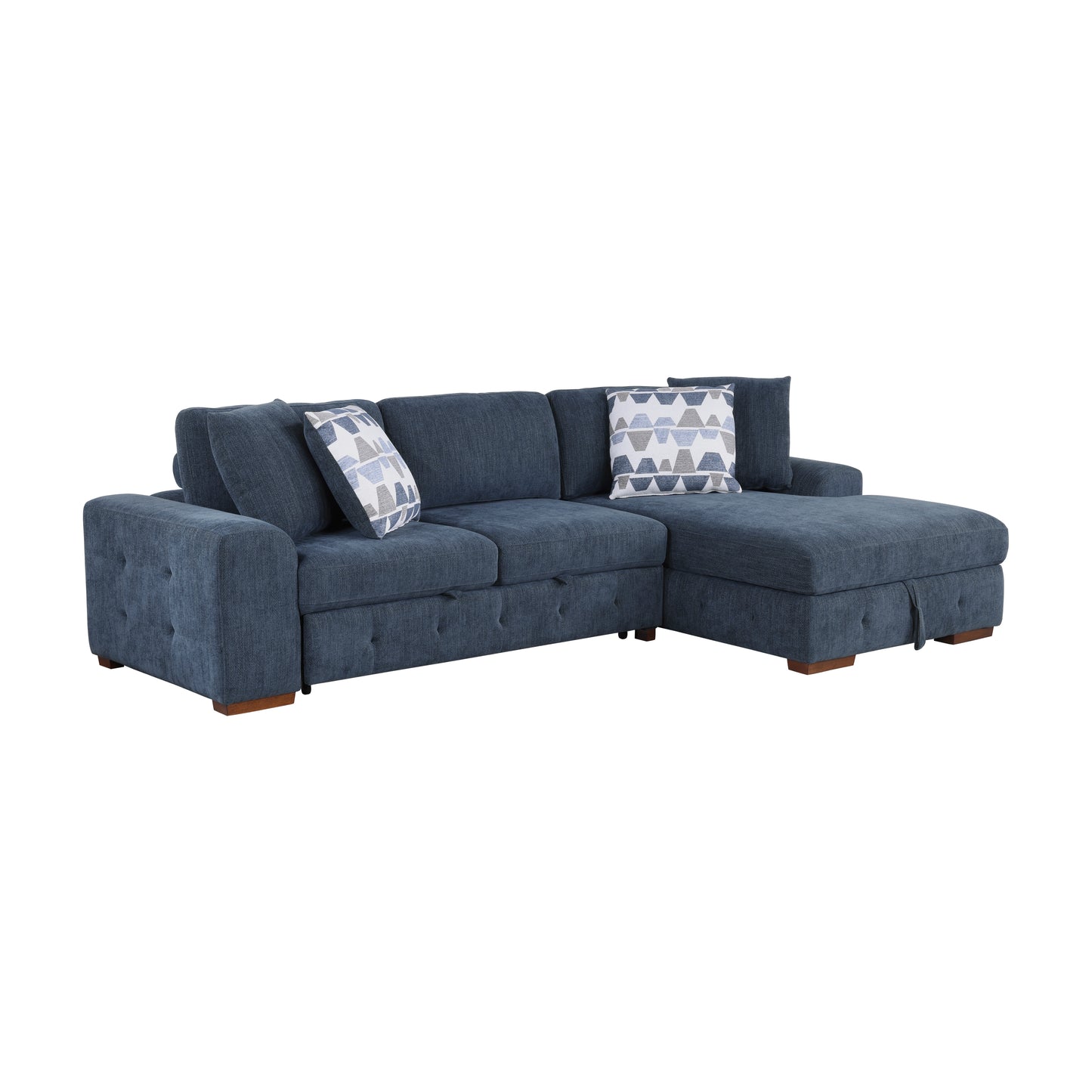 Raife Sleeper Sectional LEFT OR RIGHT CHAISE BLUE