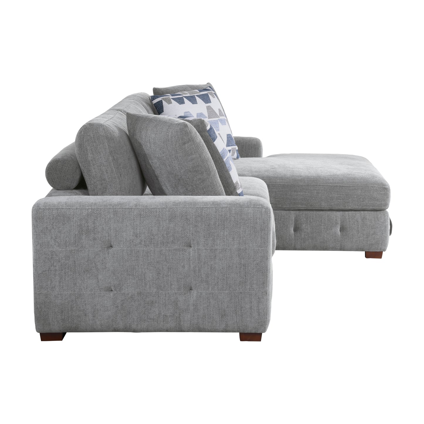 Raife Sleeper Sectional LEFT OR RIGHT CHAISE GREY