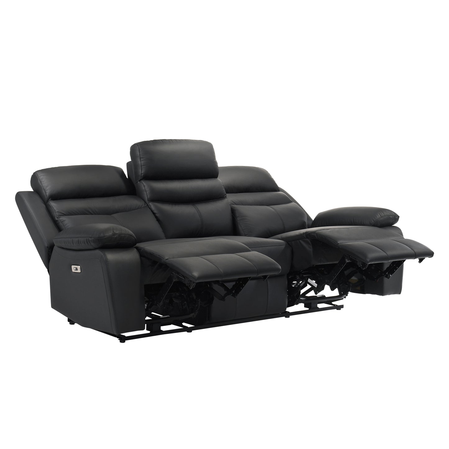 Hancock Power Reclining Sofa BLACK LEATHER