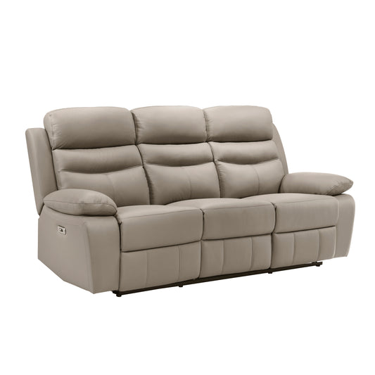 Hancock Power Reclining Sofa LATTE LEATHER