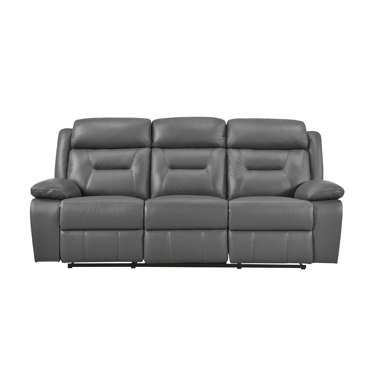 Laconia Reclining Sofa GREY LEATHER
