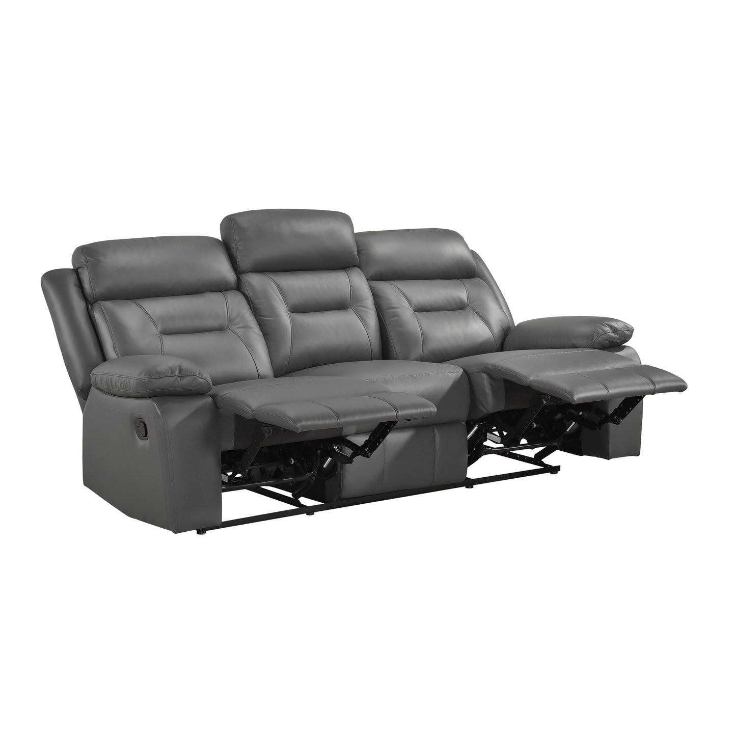 Laconia Reclining Sofa GREY LEATHER