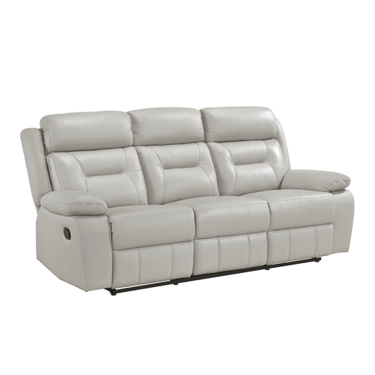 Laconia Reclining Sofa SILVER LEATHER