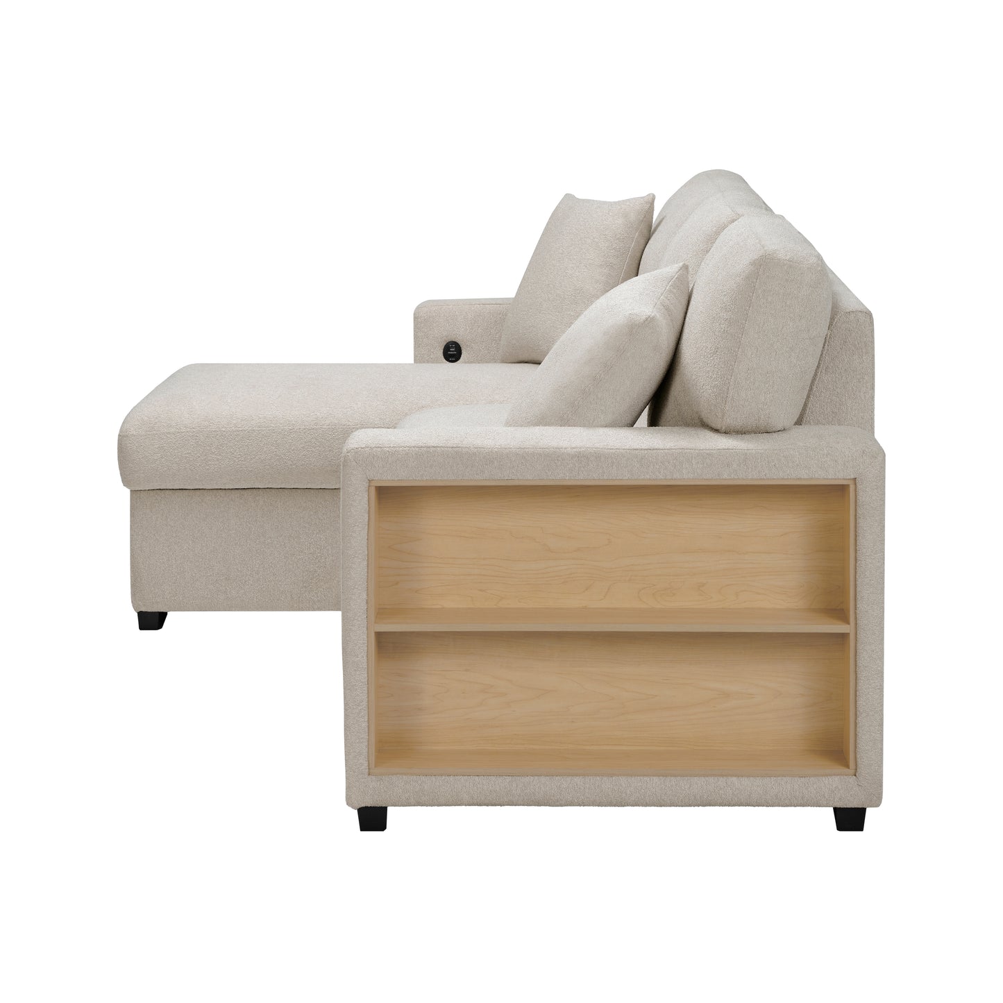 Pompano Sleeper Sectional LEFT OR RIGHT CHAISE BEIGE