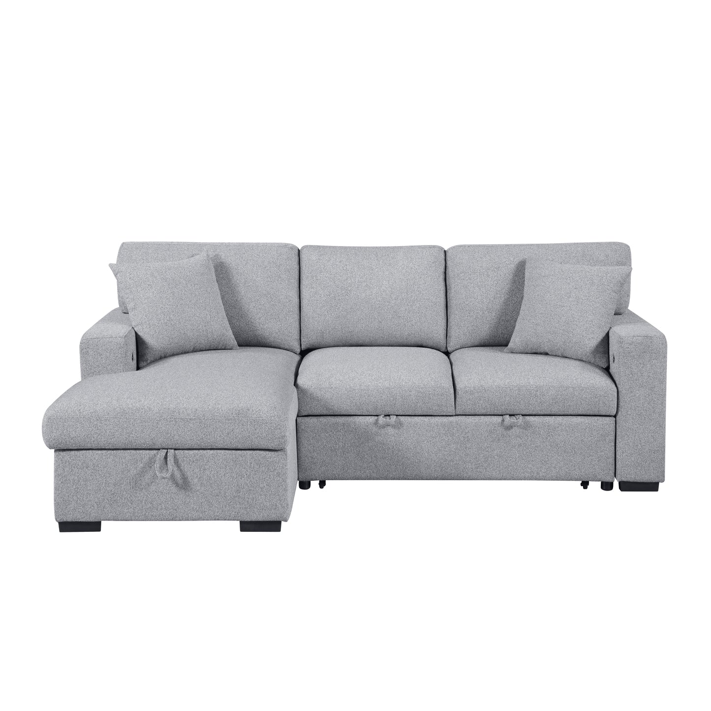 Pompano Sleeper Sectional LEFT OR RIGHT CHAISE GREY