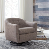 Upshur Swivel Glider Accent Chair TAUPE