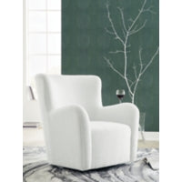 Rowenburg Swivel Glider Accent Chair CREAM