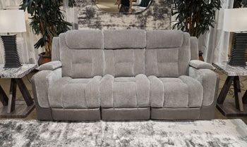 Mixed Motion PWR REC Sofa with ADJ Headrest SHADOW