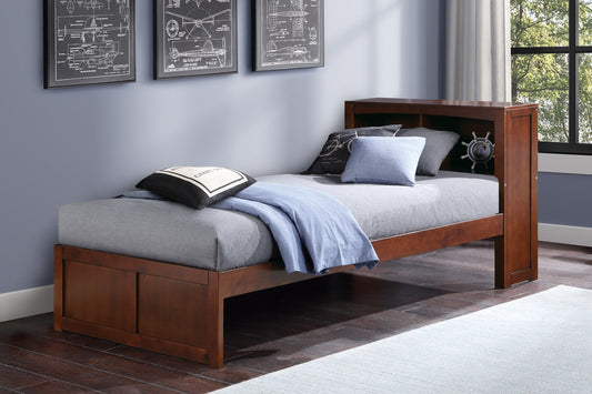 Rowe Twin Bookcase Platform Bed DARK CHERRY