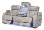 Boyington Dual Power Leather Reclining Sofa GREY LEATHER