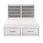 Ambrose Queen Storage Platform Bed ANITIQUE WHITE/GREY