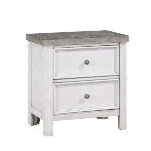 Ambrose Night Stand ANTIQUE WHITE/GREY
