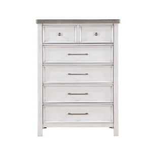 Ambrose 5 Drawer Chest ANTIQUE WHITE/ ANTIQUE GREY