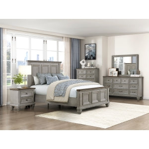 Renton 5 Drawer Chest BROWN/ANTIQUE GREY